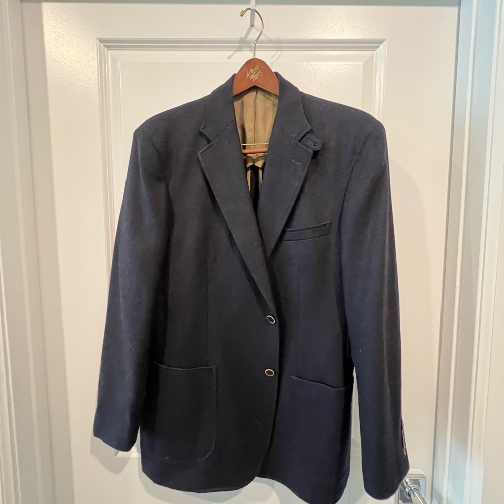 TALLIA Navy and Tan Blazer